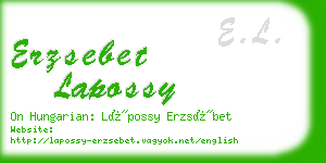 erzsebet lapossy business card